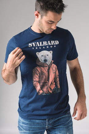 T-shirt Umberto Polar Bear - Dark Navy Blue