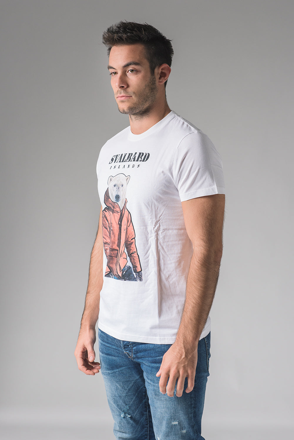 T-shirt Umberto Polar Bear - White