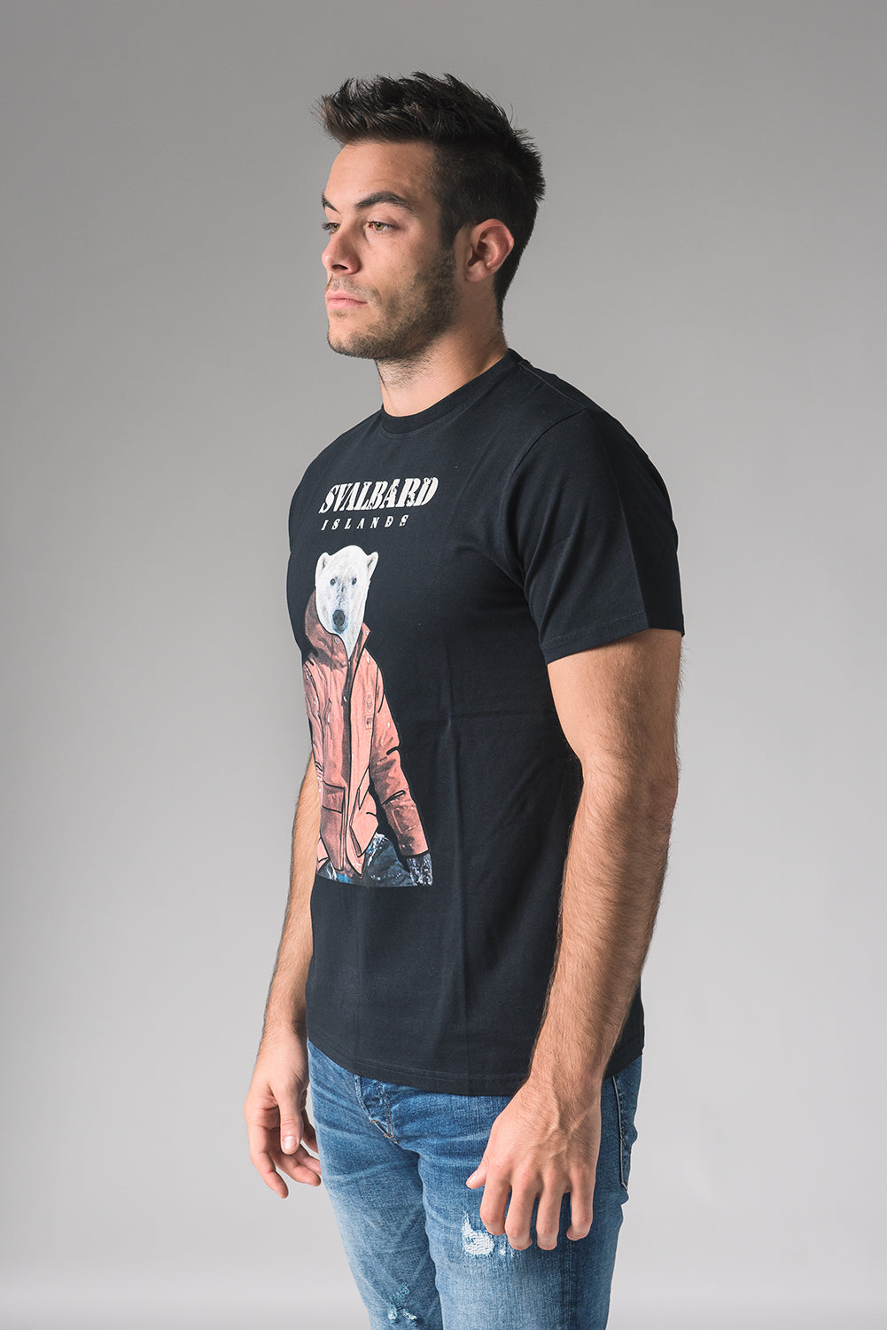 T-shirt Umberto Polar Bear - Black