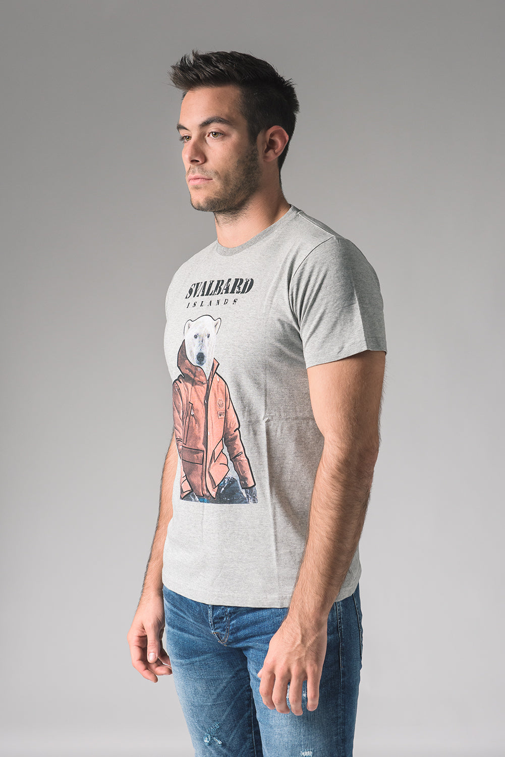 T-shirt Umberto Polar Bear - Pearl Grey