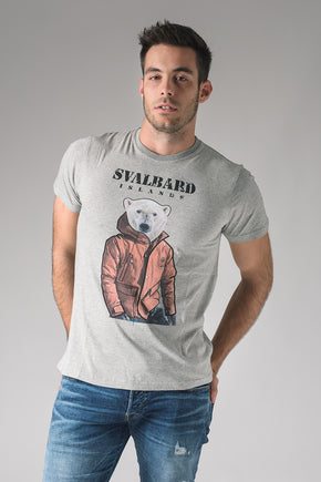 T-shirt Umberto Polar Bear - Pearl Grey